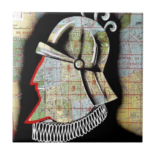 Vintage Chile Santiago Travel Tile (Front)