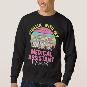 Vintage Chilling With My Medical Assistant Gnomies Sweatshirt
