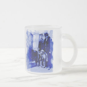 Vintage Chimpanzee Frosted Glass Mug