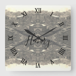 Vintage China Canton city Large Clock