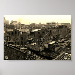 Vintage china Canton city Poster