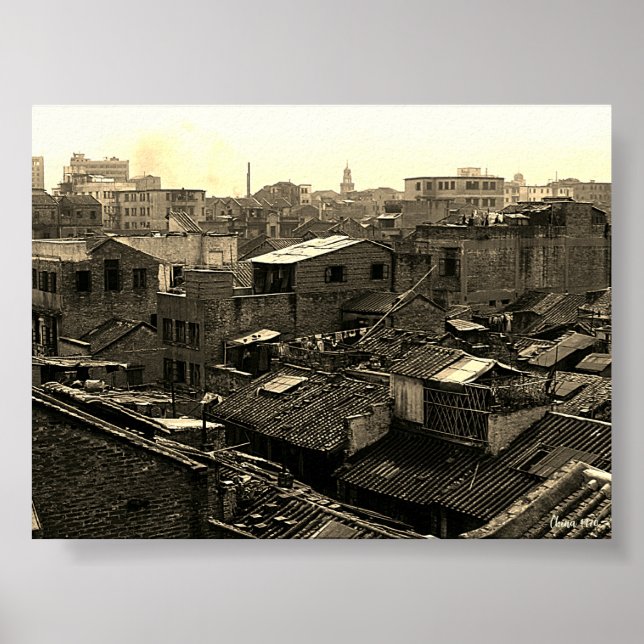 Vintage China Canton city Poster (Front)