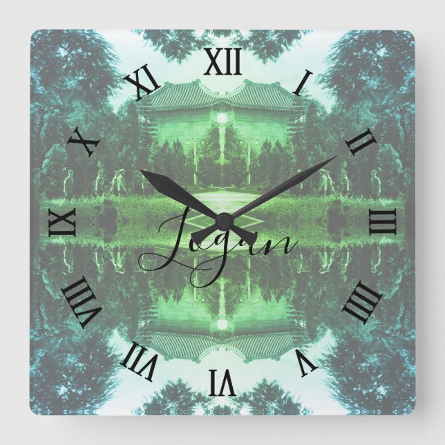 Vintage China Canton martyrs parc Large Clock (Front)