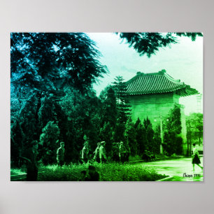 Vintage China Canton martyrs parc Poster