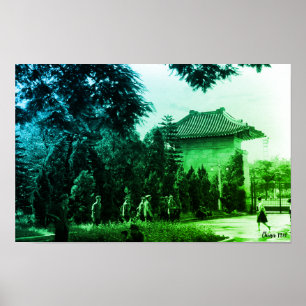 Vintage China Canton martyrs parc Poster