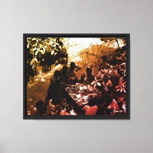 Vintage China Canton restaurant Canvas Print