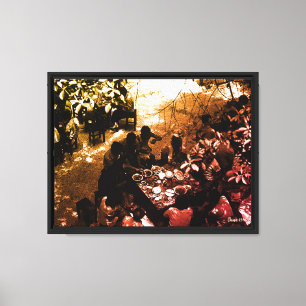 Vintage China Canton restaurant Canvas Print