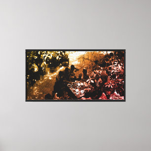 Vintage China Canton restaurant Canvas Print