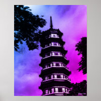 Vintage China Canton the flowery pagoda