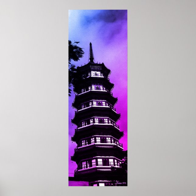 Vintage China Canton the flowery pagoda Poster (Front)