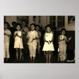 Vintage China Changsha childcare Poster