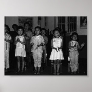 Vintage China Changsha childcare Poster