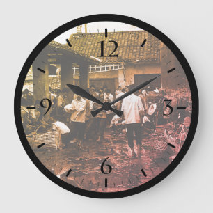 Vintage China Changsha market Large Clock