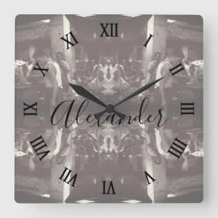 Vintage China changsha market Square Wall Clock