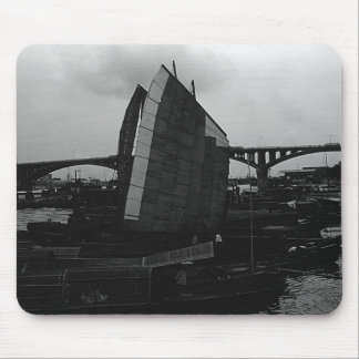 Vintage China Changsha xiang jiang boat Mouse Mat