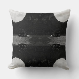 Vintage China Guilin river boat Poster Cushion