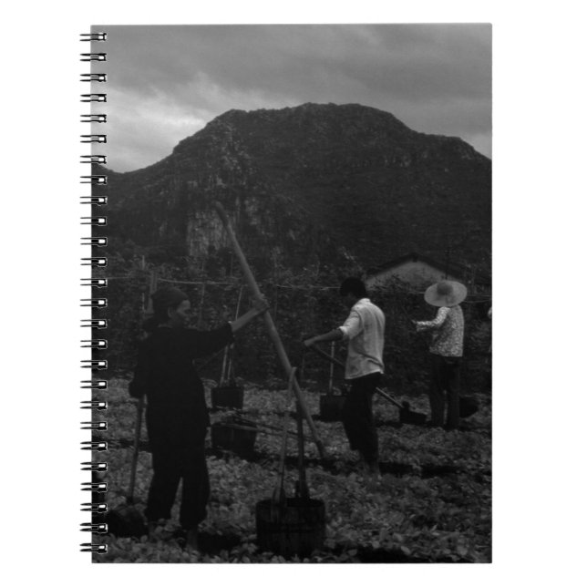 Vintage China Guilin watering with liquid manure Notebook (Front)