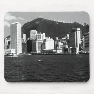 Vintage China Hong Kong bay Skyscrapers view Mouse Mat