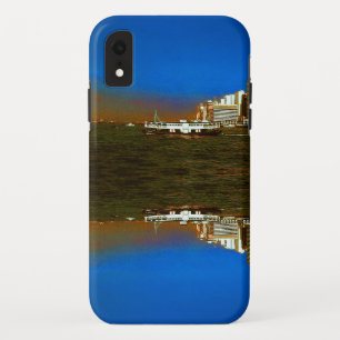 Vintage China Hong Kong boat skyscraper sea iPhone XR Case