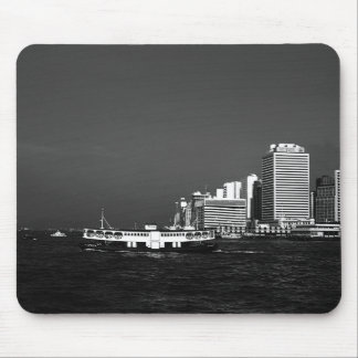 Vintage China Hong Kong boat skyscraper ​​sea Post Mouse Mat