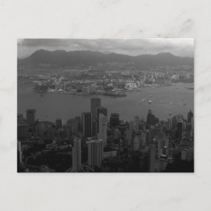 Vintage China Hong Kong City Skyscrapers overview Postcard