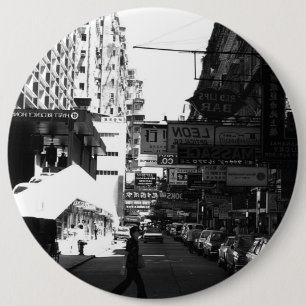 Vintage China Hong Kong street City cars 6 Cm Round Badge