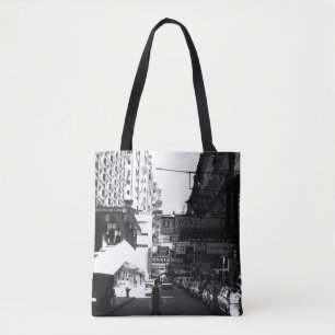 Vintage China Hong Kong street City cars Tote Bag