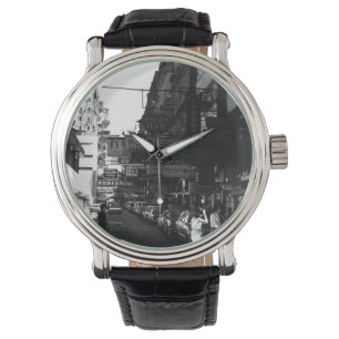 Vintage China Hong Kong street City cars Watch