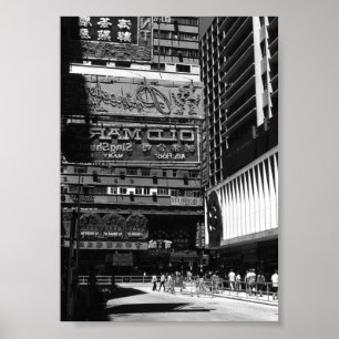 Vintage China Hong Kong street City Poster