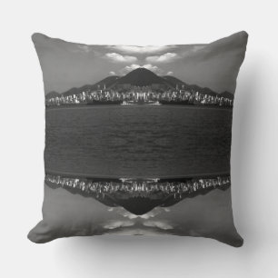 Vintage China Hong Kong View City Poster Cushion