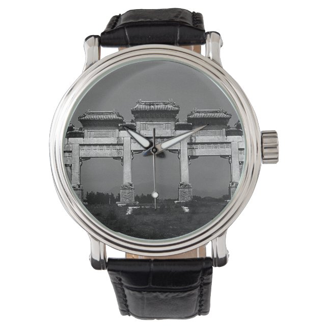 Vintage China Pekin gate ming tombs Watch (Front)