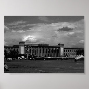 Vintage China Pekin The National Museum of China Poster