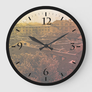 Vintage China Shanghai City Large Clock