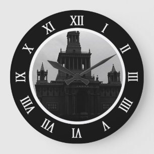 Vintage China Shanghai Exhibition hall Canvas Prin Large Clock