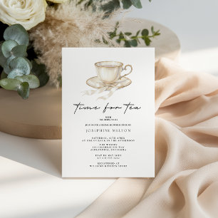 Vintage China Tea Cup Tea Party Bridal Shower Invitation