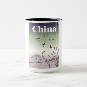 Vintage China Travel Poster Mug