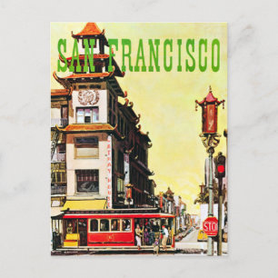 Vintage Chinatown San Francisco Travel Postcard