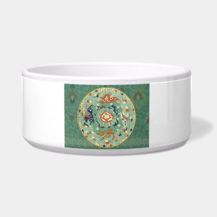 Vintage Chinese Blue Green Circle