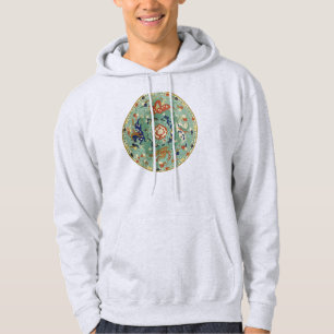 Vintage Chinese Blue Green Circle Hoodie