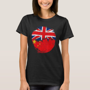 Vintage Chinese British Flag Roots China Distresse T-Shirt