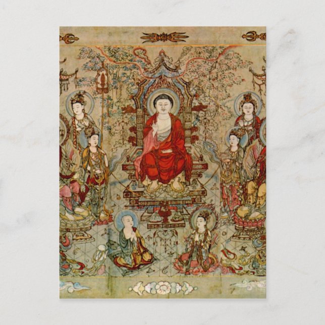 Vintage Chinese Buddhist Fine Art Images Postcard (Front)