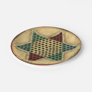 Vintage Chinese Chequerboard by Ethan Harper Paper Plate