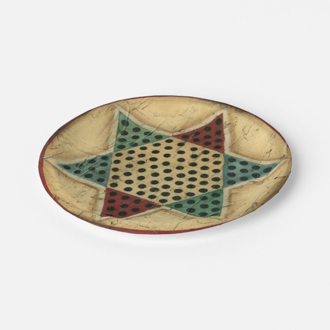 Vintage Chinese Chequerboard by Ethan Harper Paper Plate (Angled)