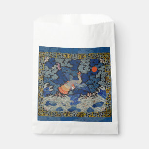 Vintage Chinese Crane Pattern: Imperial Blue Favour Bags