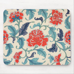 Vintage Chinese Floral Design Mouse Mat