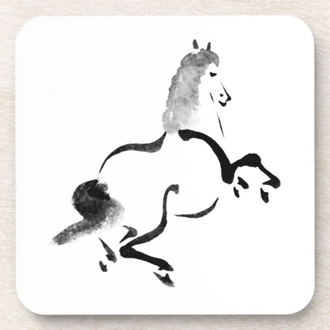 Vintage Chinese Horse Coaster (Front)
