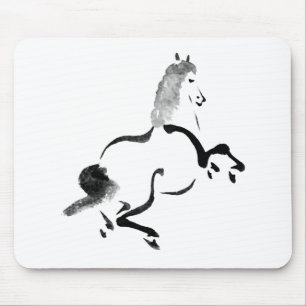 Vintage Chinese Horse Mouse Mat