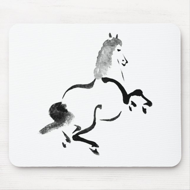 Vintage Chinese Horse Mouse Mat (Front)