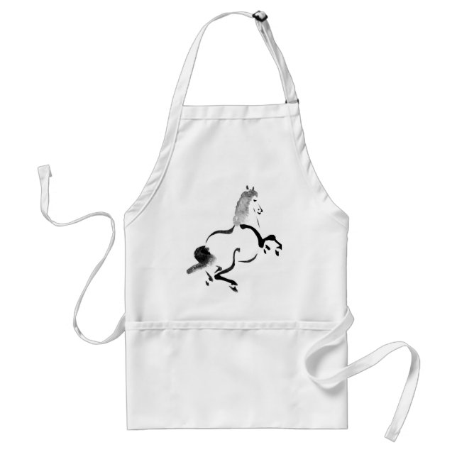 Vintage Chinese Horse Standard Apron (Front)