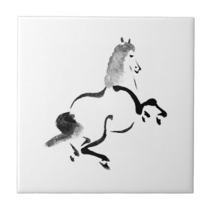 Vintage Chinese Horse Tile